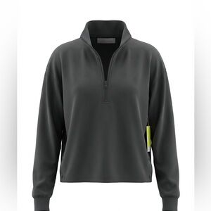 Fit Collective Women' Black Half-Zip Top Size Large PTP 23”